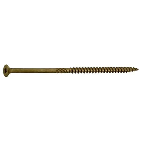 Deck Screw, #12 x 5 in, Steel, Flat Head, Torx Drive, 89 PK