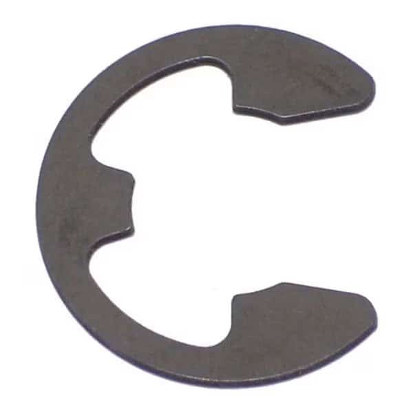 External-E Retaining Ring, Steel Plain Finish, 5/8 in Shaft Dia, 20 PK