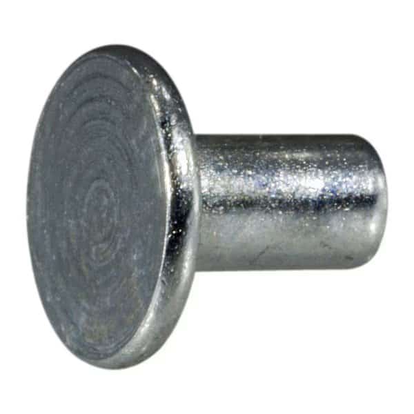 Tinner Rivet, Flat Head, 5/16" Dia., Steel Body, 150 PK