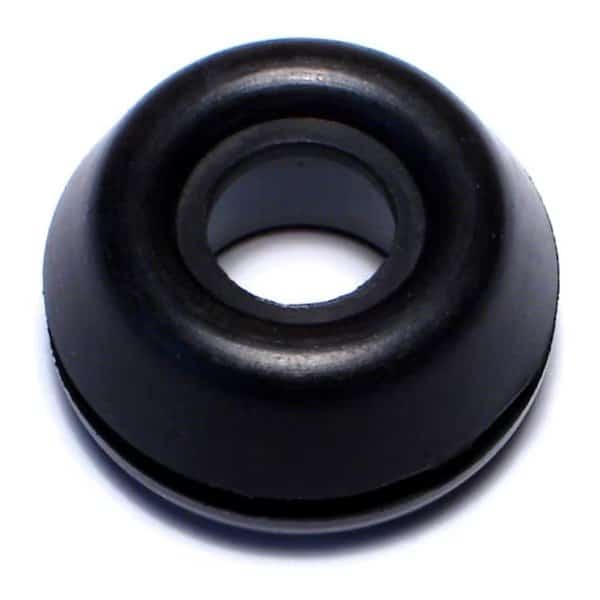 1/2" x 1-1/32" x 7/8" Black Rubber Grommets 10PK