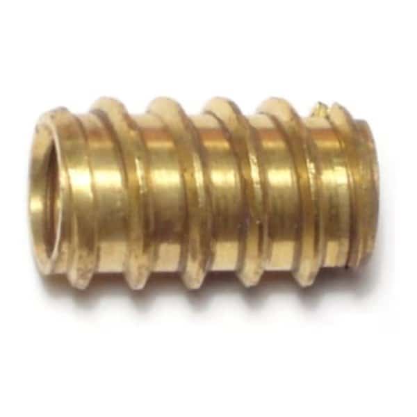 Knife Thread Insert, 3/8"-16 Int Thrd Sz, 1 in L, Brass, 10 PK