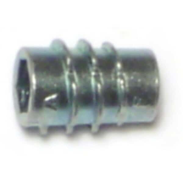 Hex Drive Threaded Insert, #8-32 Int Thrd Sz, 5/16 in L, Zinc Alloy, 20 PK