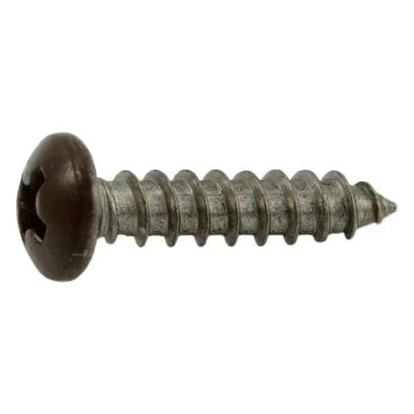 Sheet Metal Screw, #8 x 3/4 in, Painted 18-8 Stainless Steel Pan Head Phillips Drive, 20 PK