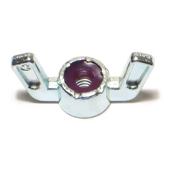 Wing Nut, #8-32, Steel, Zinc Plated, 20 PK