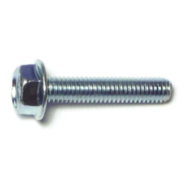 Class 10.9, M6-1.00 Flange Bolt, Zinc Plated Steel, 30 mm L, 15 PK