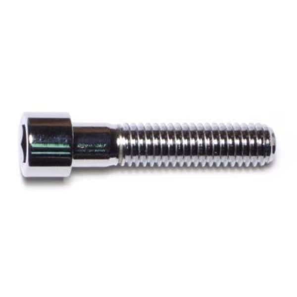 3/8"-16 Socket Head Cap Screw, Chrome Plated Steel, 1-3/4 in Length, 10 PK