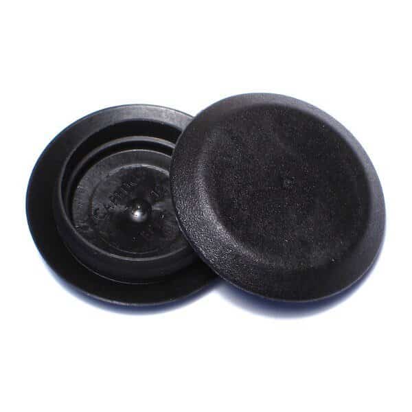 1" Black Plastic Flush Head Sheet Metal Plugs 4PK