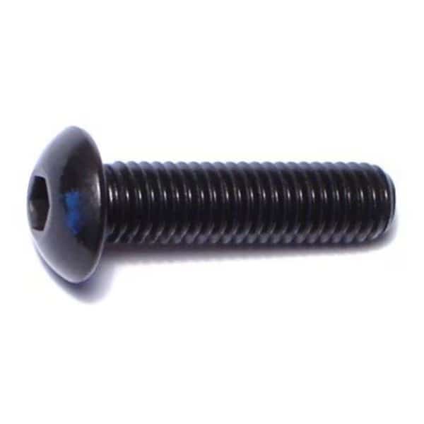 M5-0.80 Socket Head Cap Screw, Button, Black Oxide Steel, 20 mm Length, 10 PK