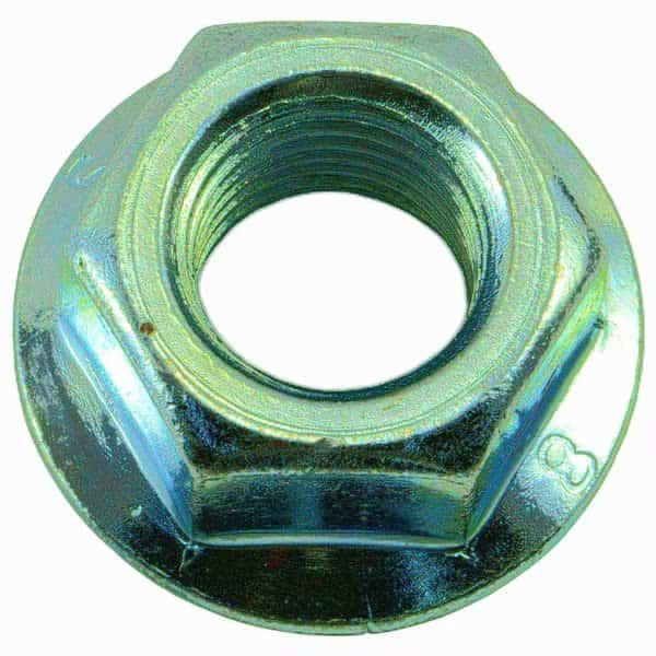 Flange Nut, M16-2.00, Steel, Class 8, Zinc Plated, 4 PK