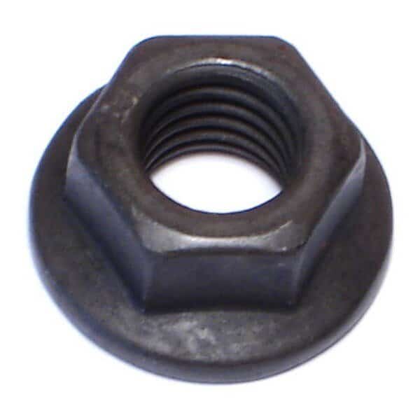 Flange Nut, M10-1.50, Steel, Class 10, Black Phosphate, 15 PK