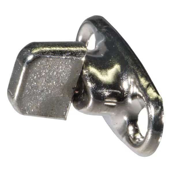 Nickel 2-Screw Hole Single Stud Turn Buttons 2PK