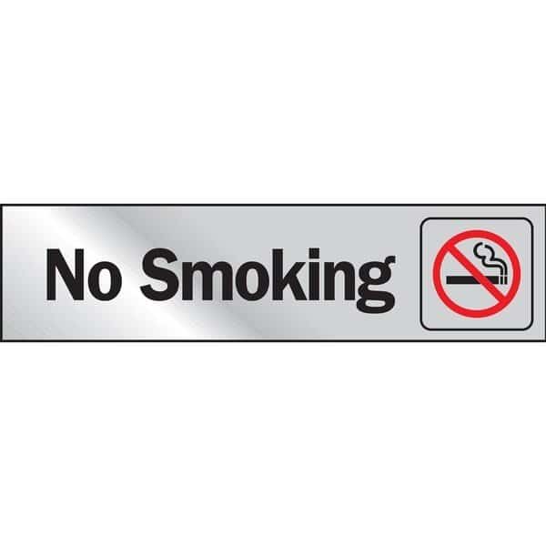 2X8 No Smoking Sign 2" x 8", 10PK