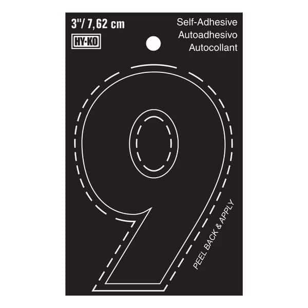 3In Black Vinyl Number 9, 10PK
