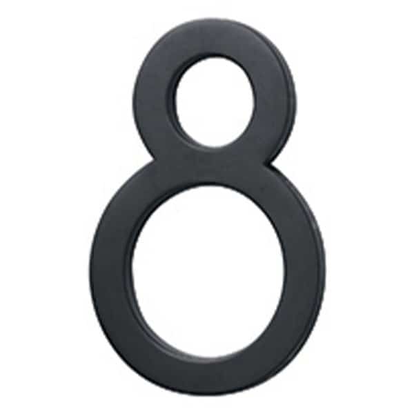 6In Black Floating Mount Number 8, 3PK