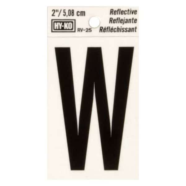 2In Reflective Letter W, 10PK
