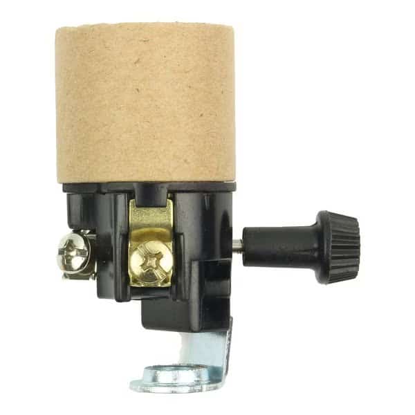 Socket Phenolic On/Off Turn Knob W/ Lamp Socket