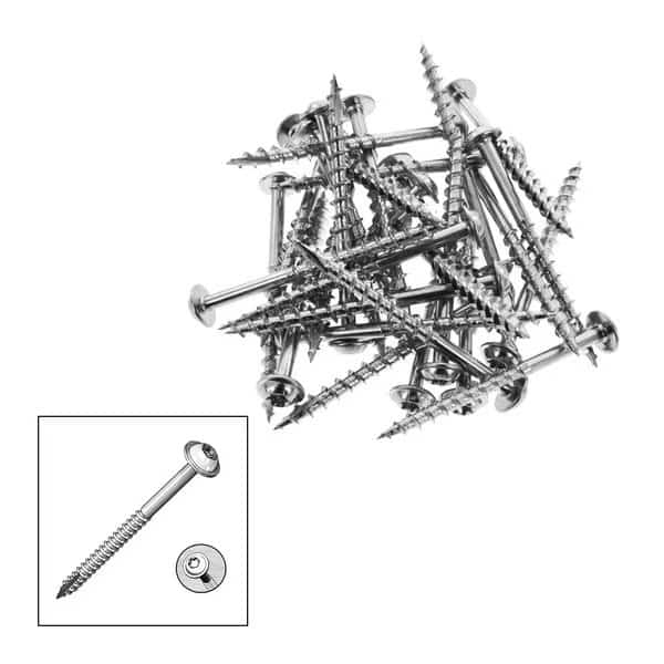 Wood Screw, 2 in, Zinc Plated Pan Head Torx Drive