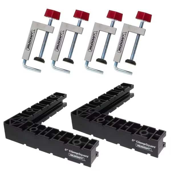 Fence Clamp Kit 100 Set - 90 Degree Corner Clamp Assembly Squares and Fence Clamp Bundle, 6-Pieces
