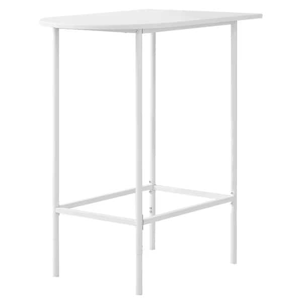 Home Bar, Bar Table, Bar Height, Pub, 36" Rectangular, Small, Kitchen, Metal, Laminate, White