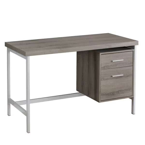 Computer Desk, Home Office, Laptop, Left, Right Set-up, Storage Drawers, 48"L, Work, Metal, Brown