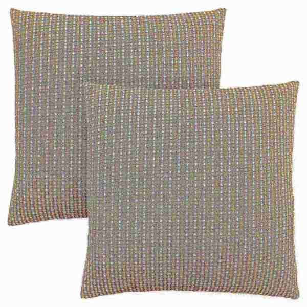 Pillows, Set Of 2, 18 X 18 Square, Insert Included, Accent, Sofa, Couch, Bedroom, Polyester, Brown
