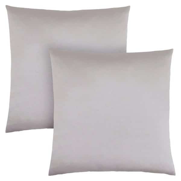 Pillows, Set Of 2, 18 X 18 Square, Insert Included, Accent, Sofa, Couch, Bedroom, Polyester, Grey