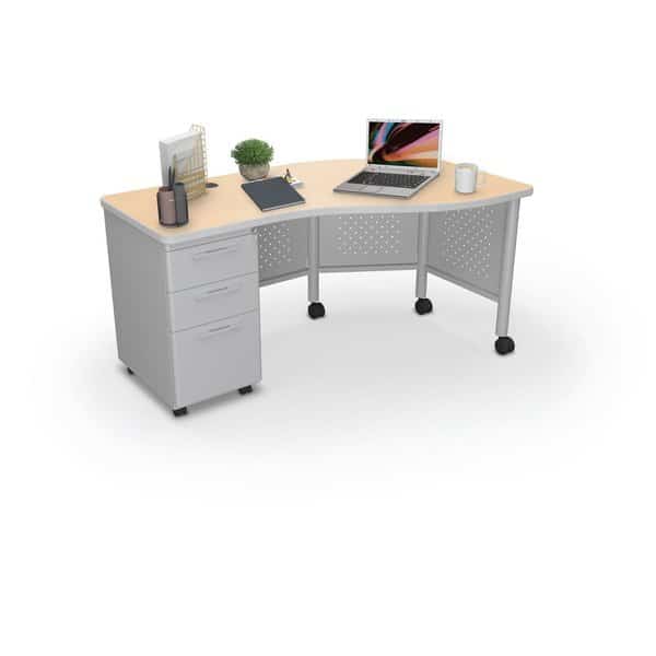 Instructor Desk Left 29.8"H x 60"W x 36.3"D Fusion Maple