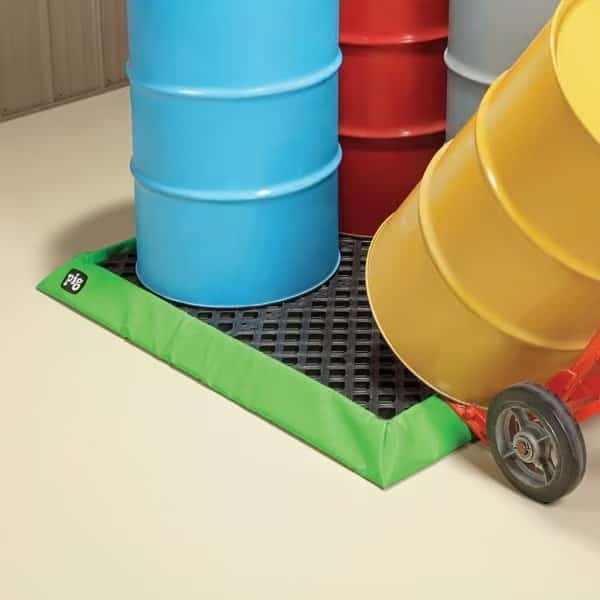 PIG 4-Drum Foam Wall Spill Berm 56" L x 56" W x 4" H