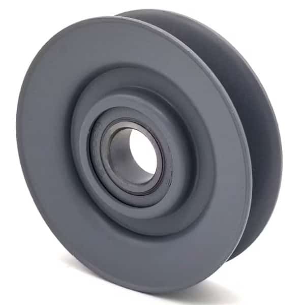 V-Groove Idler Pulley - 3'' Dia.- 5/8'' Bore - Steel