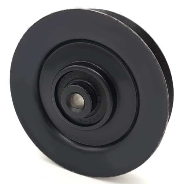V-Groove Idler Pulley - 4'' Dia.- 3/8'' Bore - Steel