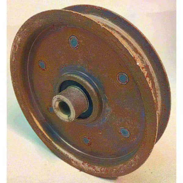 Flat Idler Pulley - 4'' Flat Dia. - 3/8'' Bore - Steel