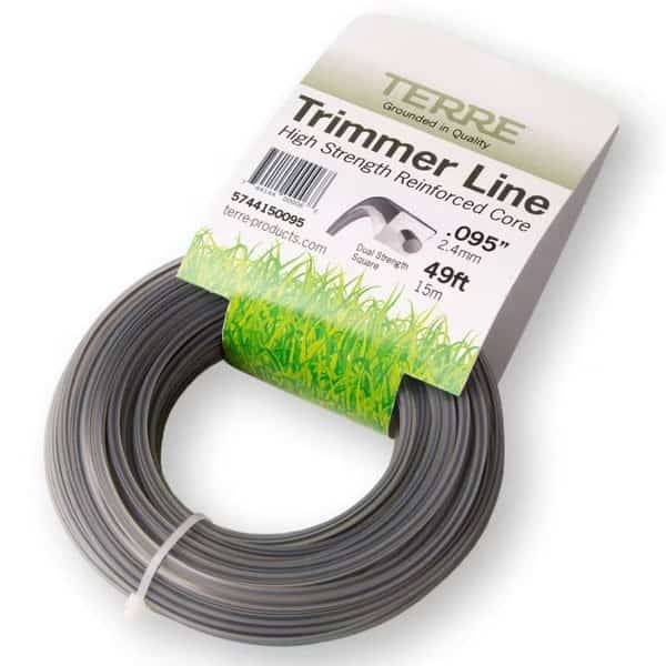 Commercial Grade Dual Strength 095 Square Weed Eater Trimmer Line Length 49 ft.