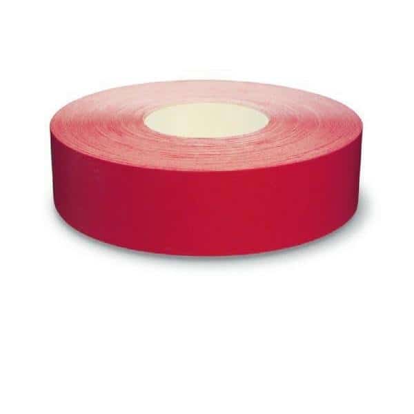 Floor Tape, Red, 2 in W., 100 ft L., 30 mil Thickness