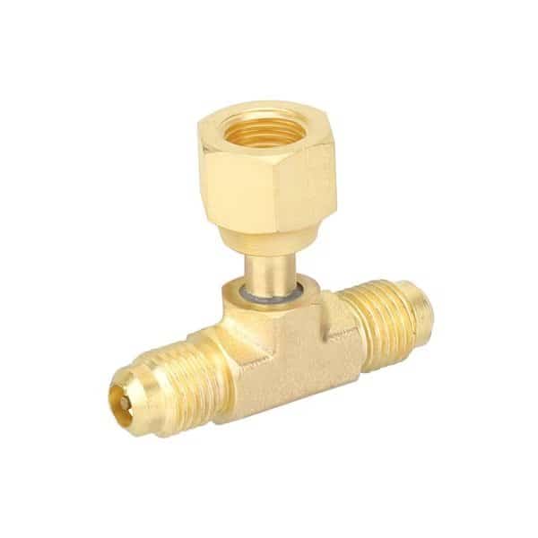 14 Access Tee Connector w Depressor  14 FE SAE x 14 FE SAE Swivel, Nut on Branch, 3PK