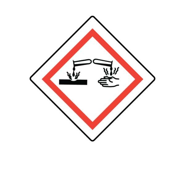 GHS Pictogram Label - Corrosive 7/8" x 7/8"