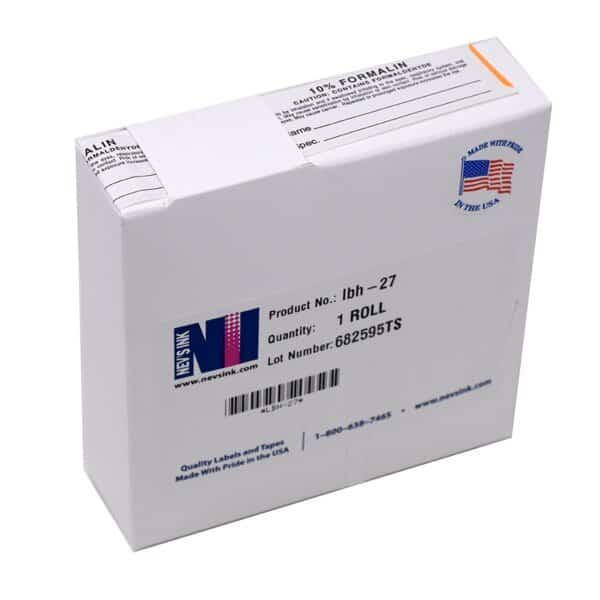 Label, Biohazard 10% Formalin w/ Name & Spec. lines 7/8" x 3"