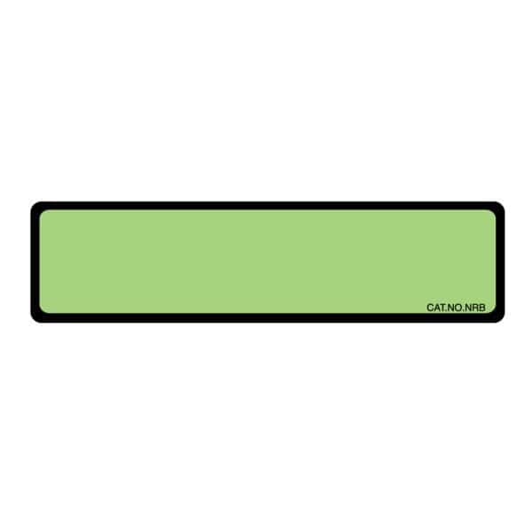Blank Chart Labels 1-3/8" x 5-3/8" Lime w/Black