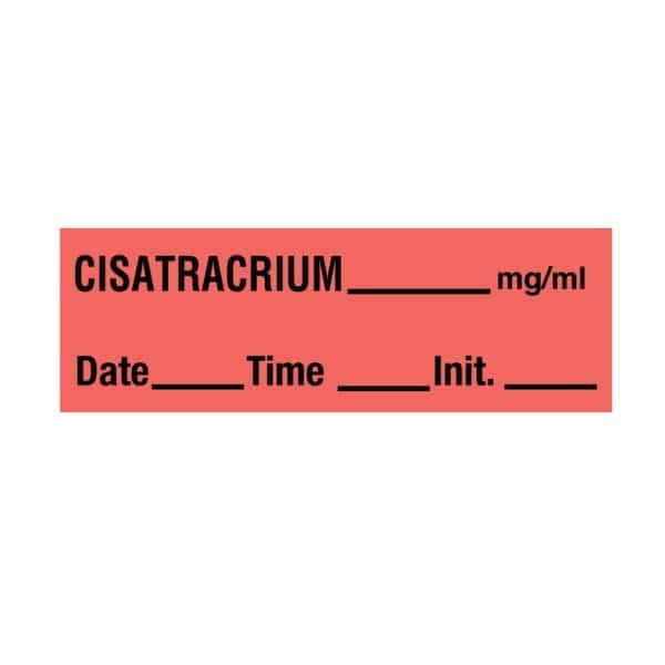 Tape, Cisatracurium 1/2" x 500" Flr Red w/Black, Nevs, Mfr#: SANT-157