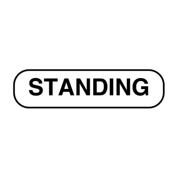 Information Labels - Standing 5/16" x 1-1/4" White w/Black