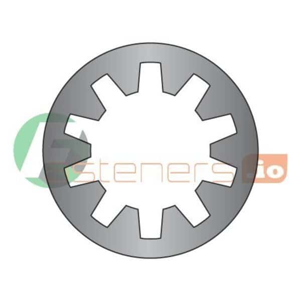 Internal Tooth Lock Washer, For Screw Size #3 Steel, Black Zinc Finish, 10000 PK