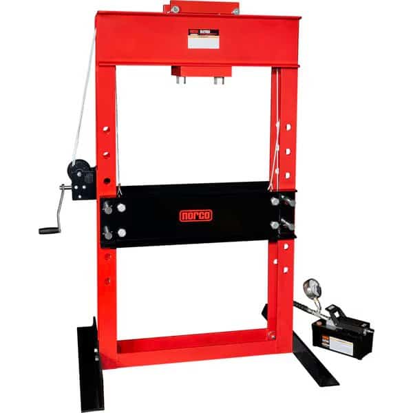 50 Ton Press with Air/Hydraulic Foot Pump - 6 1/4" Stroke