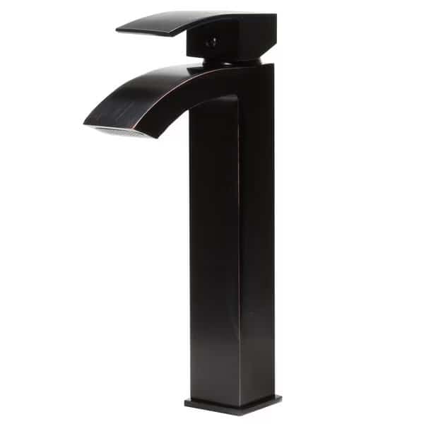 STEGER Modern Single Lever Vessel Faucet in Oil Rubbed Bronze, Watersaver