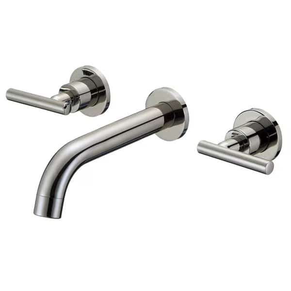 KENNEDY Two Handle Wall Mount Bathroom Faucet in Brushed Nickel