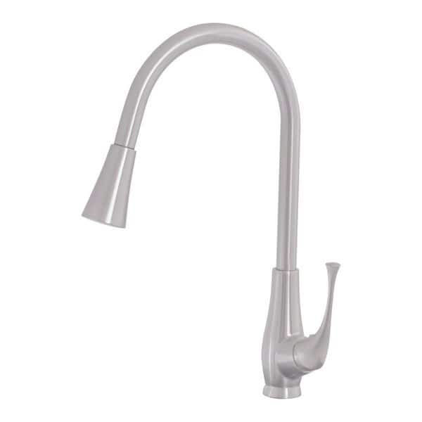 Single Lever Pull-down Kitchen Faucet, Brushed Nickel Finish