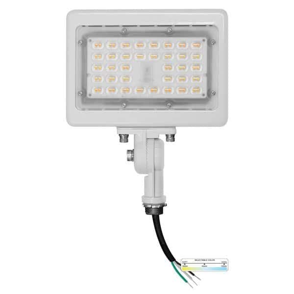 15W White LED Flood Light 3000K/4000K/5000K 3CCT IP65 Outdoor Waterproof Lighting, Knuckle Mount
