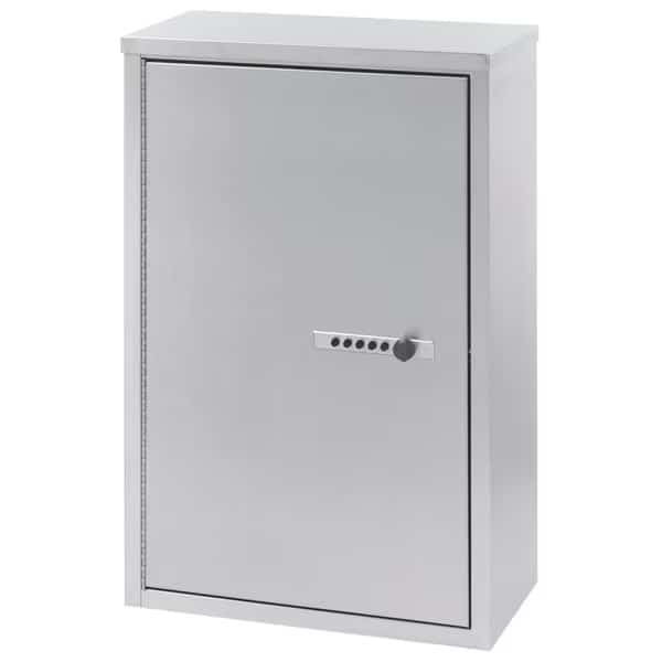 Dbl Door Large SS Narcotic Cabinet with Combo Lock (24"HX15"WX8"D)