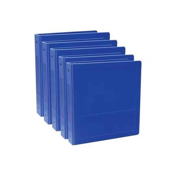 2.5 Inch Side Open 3 Ring Binder In Blue, PK5