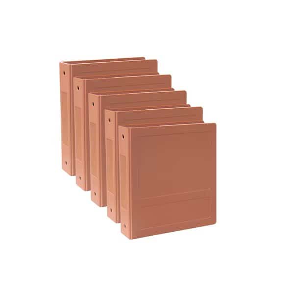 2.5 Inch Side Open 3 Ring Binder In Sienna, PK5