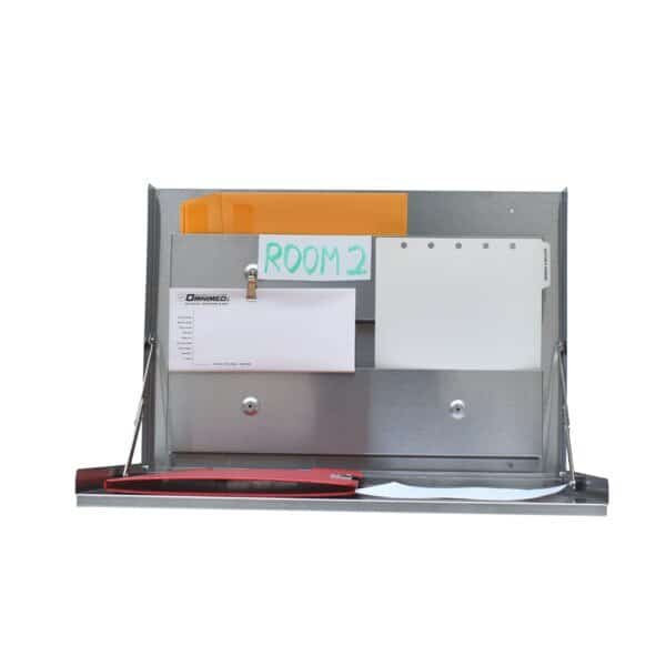 Wall Mounted Folding Desks with Built-in Storage (Stainless Steel)