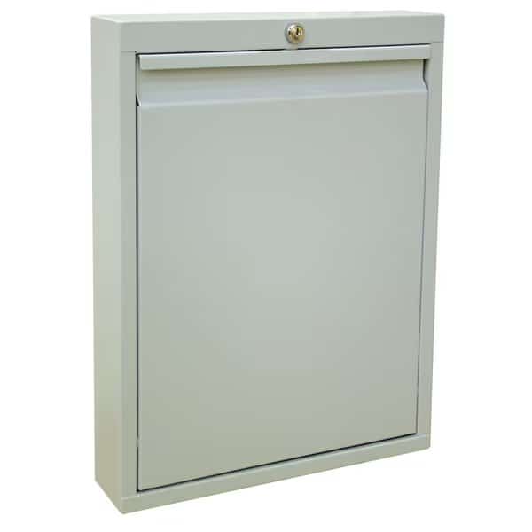Deluxe Self Close Wall Desk, Light Grey (23.75"H X 18"W X 4"D)